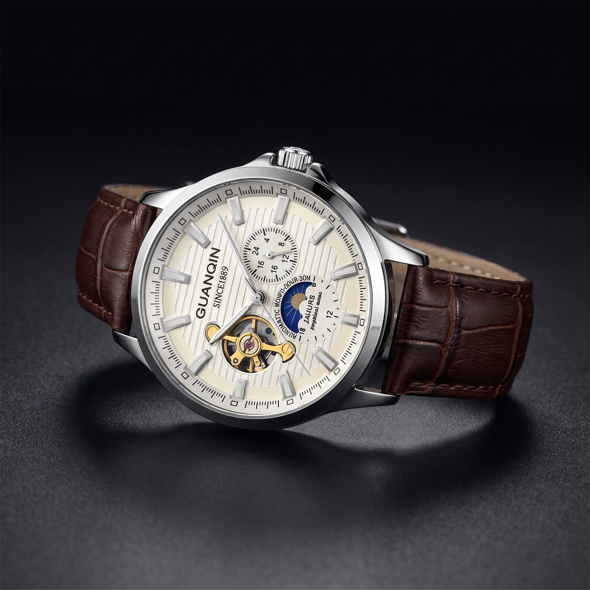ZEVROND Skeleton Watch - Silver White colorway