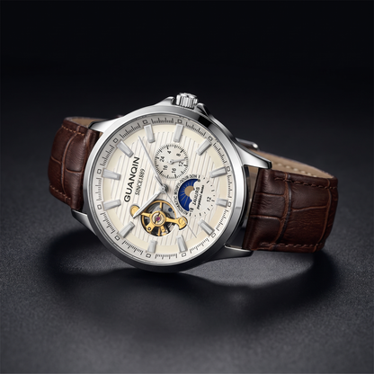 ZEVROND Skeleton Watch - Silver White colorway